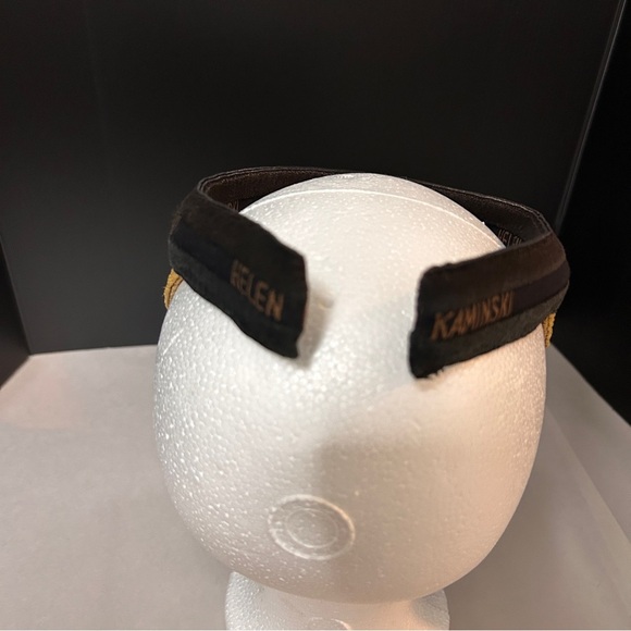 Helen Kaminski Tan Straw Sun Visor Hat Brown Band 9” Bib pickle Ball gardening - Picture 3 of 10